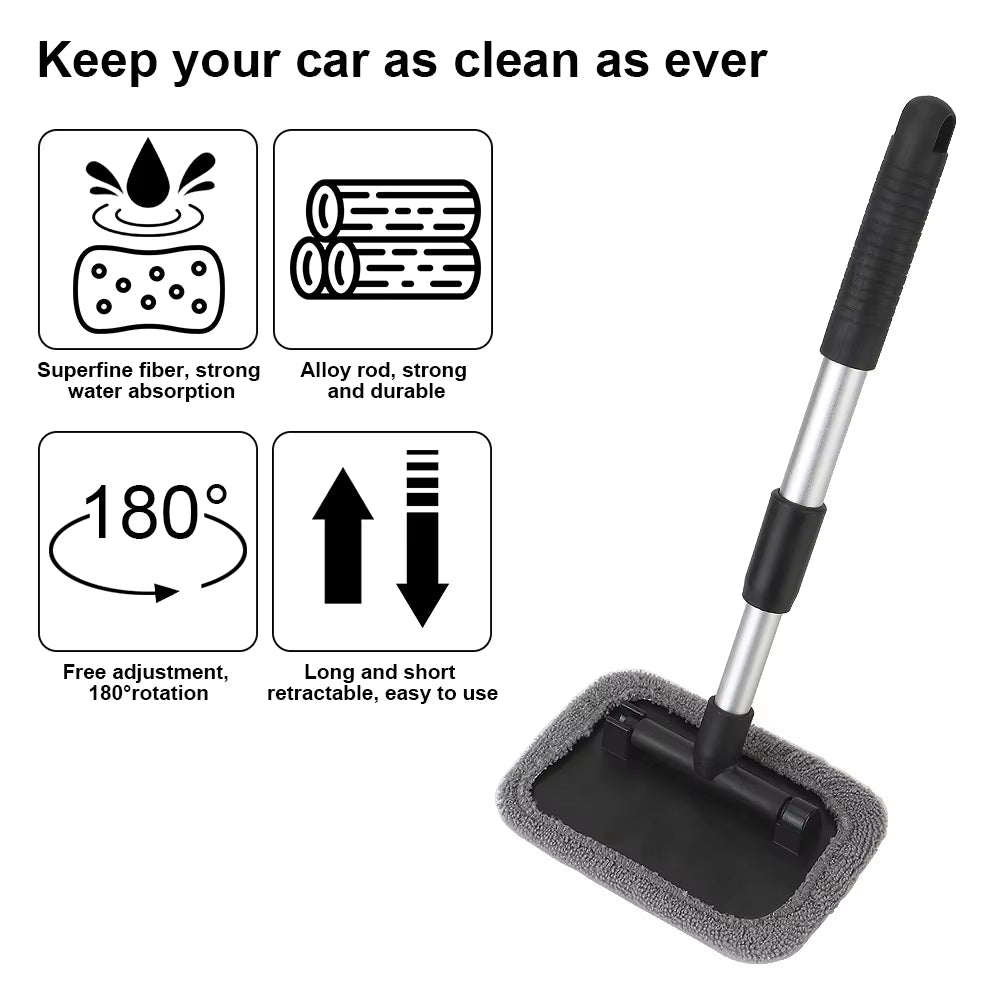 "Car Mop & Window Cleaning Tool โ Windshield Fog Remover, Auto Glass Wipe, Home/Office Duster Brush, Multi-Purpose Washing Rag"