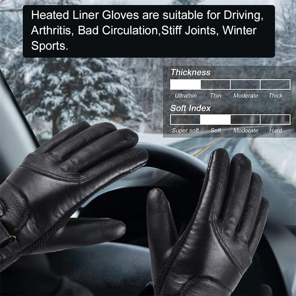 Electric USB Heated Gloves – Winter Warming Thermal Ski & Snow Hand Protection, Windproof & Rechargeable