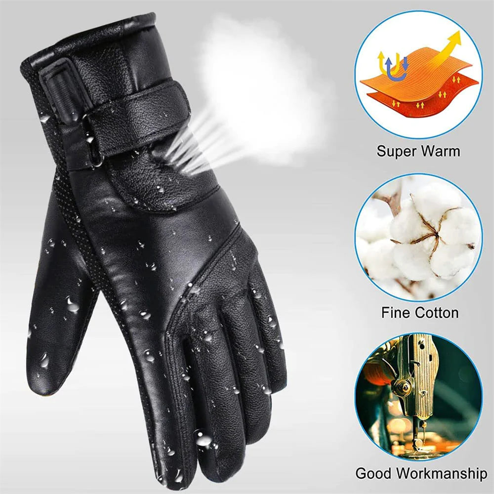 Electric USB Heated Gloves – Winter Warming Thermal Ski & Snow Hand Protection, Windproof & Rechargeable